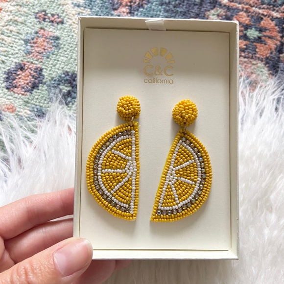 {c&c california} lemon beaded statement earring 🍋 - Picture 7 of 12